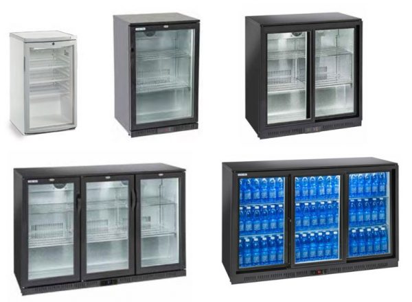 Armários baixos refrigerados ou contrabalcões para bebidas, de Portas de Abrir ou de Correr