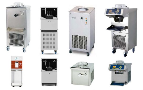 Máquina de Gelados, Produtora Manual, Máquina de gelados de Bomba de 2 ou 1 Sabores, Máquina de sorvete traditional, Produtora com extracção automática, Máquina Sorvete instantâneo