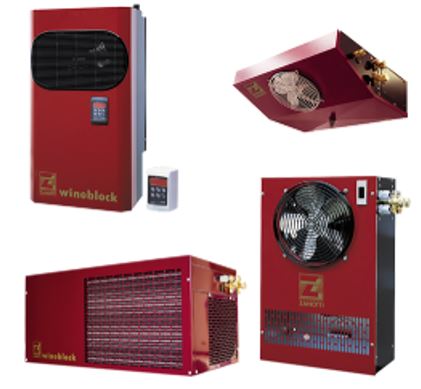 Sistemas de refrigeração para Vinhos Tintos Maduros, Sistema Mochila,ou unidades Condensadoras conectas a Splits de Tecto ou Parede