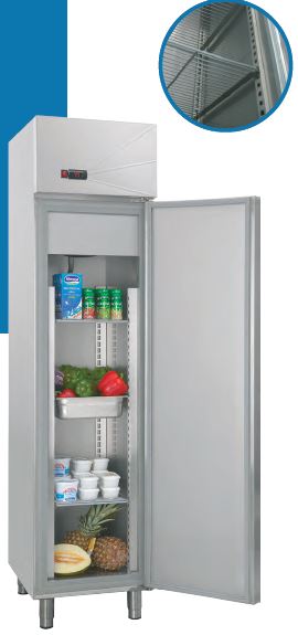 Armário frigorífico de Gastronorm GN 1-1 temperaturas positivas ou temperaturas negativas, opções para divisão de 1 Porta em 2 Meias Portas
