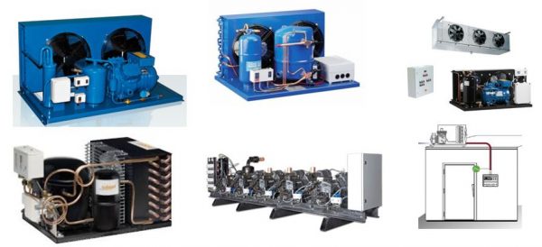 Grupos Compressores Semi-hermétricos, Scroll ou hermétricos , centrais frigoríficas para frios á distânçia para móveis refrigerados .