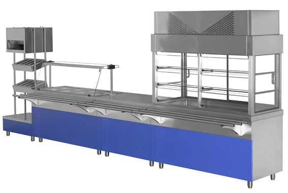 Self Serviçe Simples Industrial - Linha mais apropriada para espaços de cantinas industriais de grande afluênçia, com pés expostos para facilitar limpeza